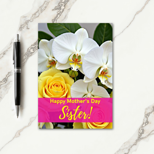 Orchid Sweet Mothers Day Sister Card