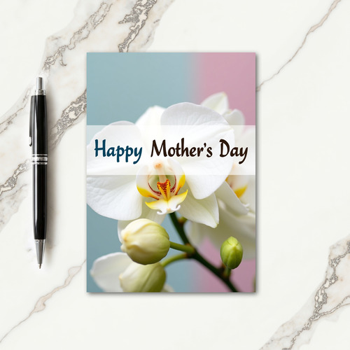 Orchids Gentle Mothers Day Card