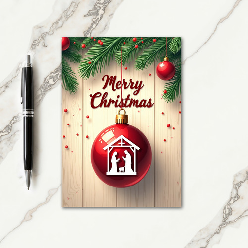 Ornament Stable Scene Card