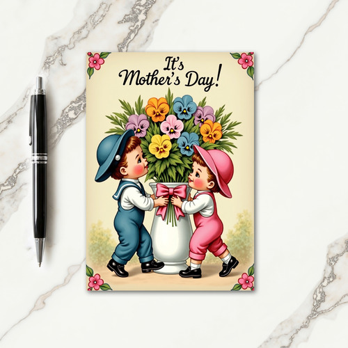 Ornamental Flowers Mothers Day Card
