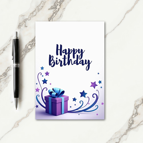 Ornate Birthday Present Card