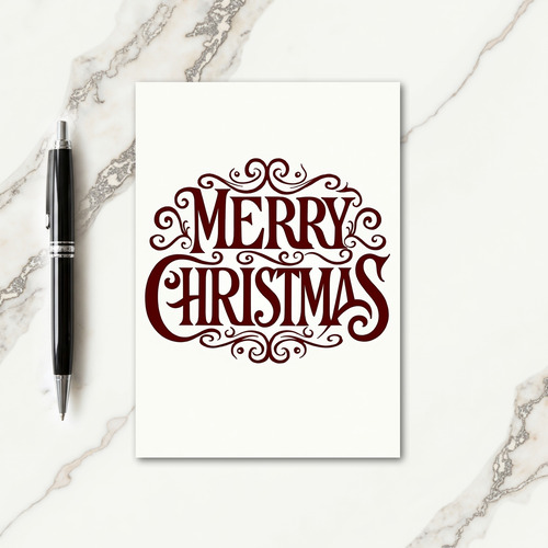 Ornate Christmas Lettering Card