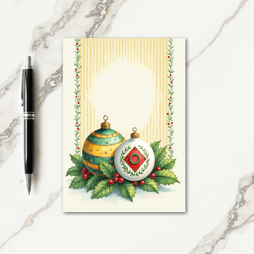 Ornate Christmas Ornament Card thumbnail