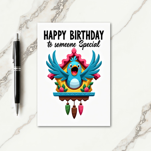 Ornate Clock Birthday Card