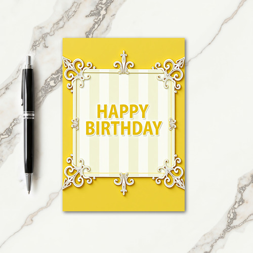 Ornate Design Birthday Card