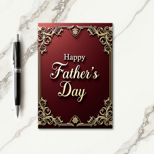 Ornate Fathers Day Filigree Card