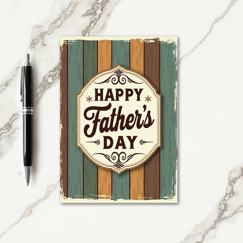 Ornate Fathers Day Plaque Card