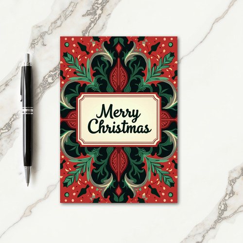 Ornate Festive Scrollwork Card