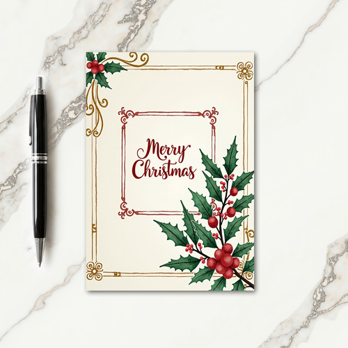 Ornate Gold Border Card thumbnail