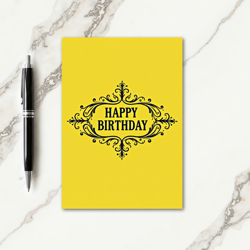 Ornate Happy Birthday Card