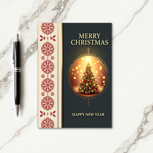 Ornate Medallion Christmas Card