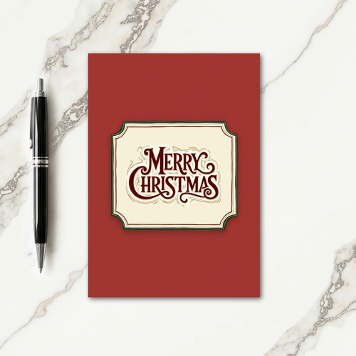 Ornate Plaque Christmas Card