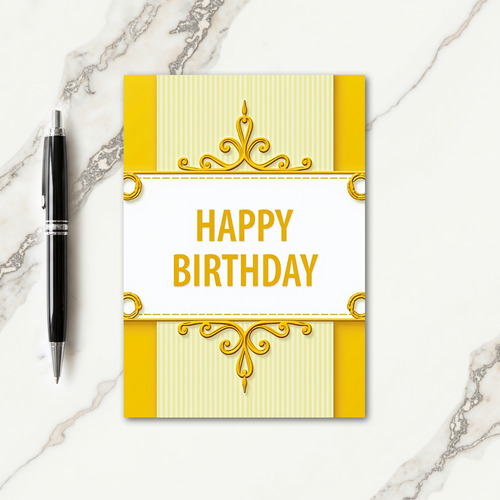 Ornate Scrolls Birthday Card