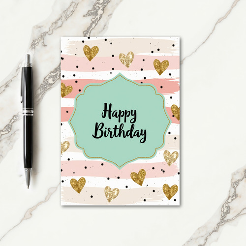Ornate Teal Birthday Card