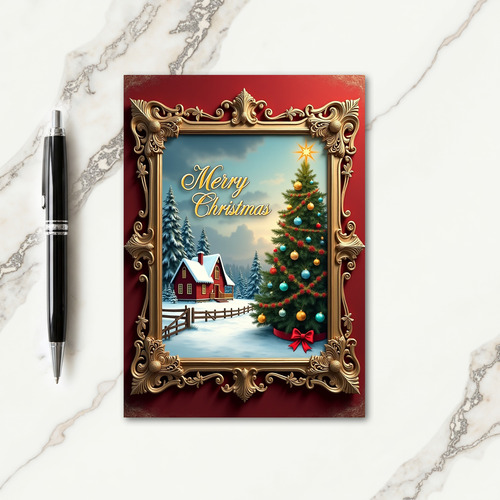 Ornate Tree Christmas Card thumbnail