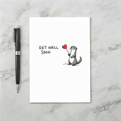 Otter Get Well Card