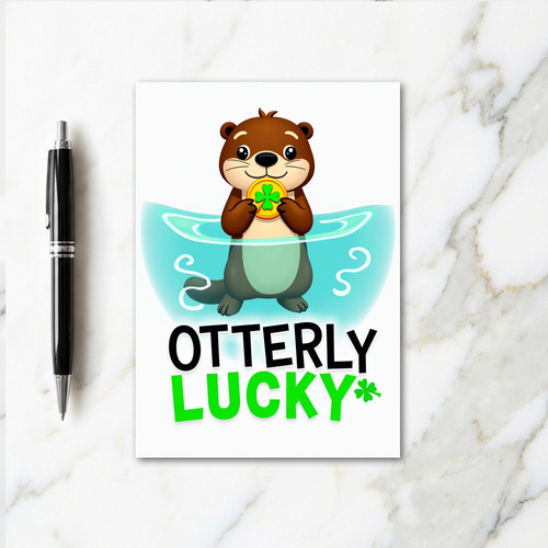 Otterly Lucky St Patricks Day Card