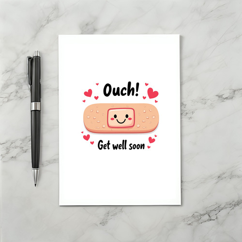 Ouch get well soon card