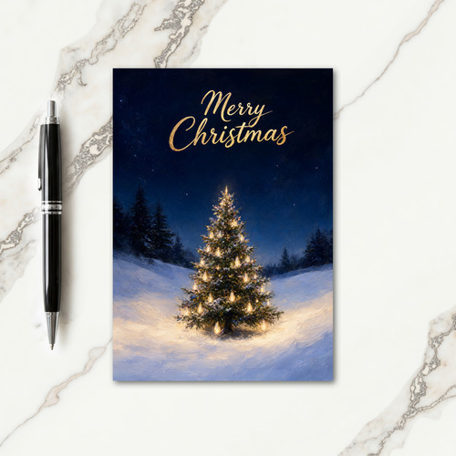 Outdoor Christmas Tree Card