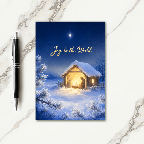 Outdoor Nativity Scene Card