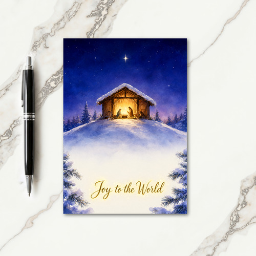 Outdoor Nativity Set Card