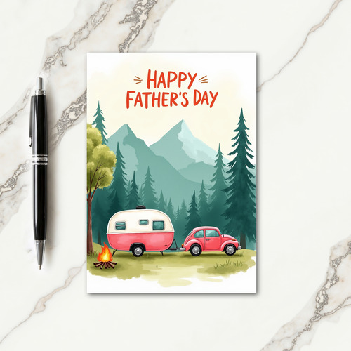 Outdoorsy Fathers Day Scene Card