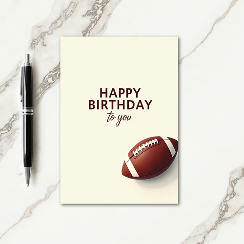 Oval Ball Birthday Card