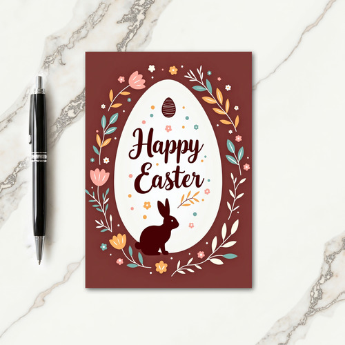 Oval Botanical Celebration Card