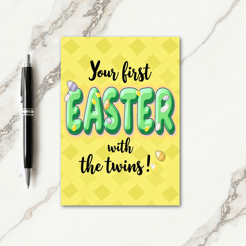 Oval Easter Pattern Card