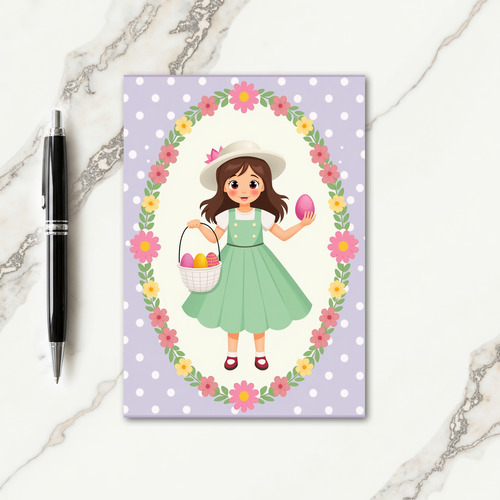 Oval Floral Frame Fun Card