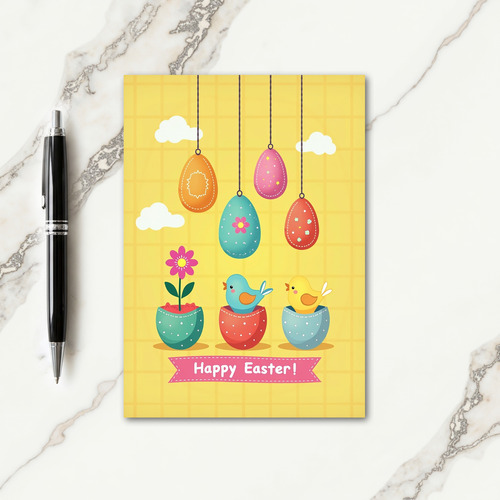 Oval Ornament Springtime Card