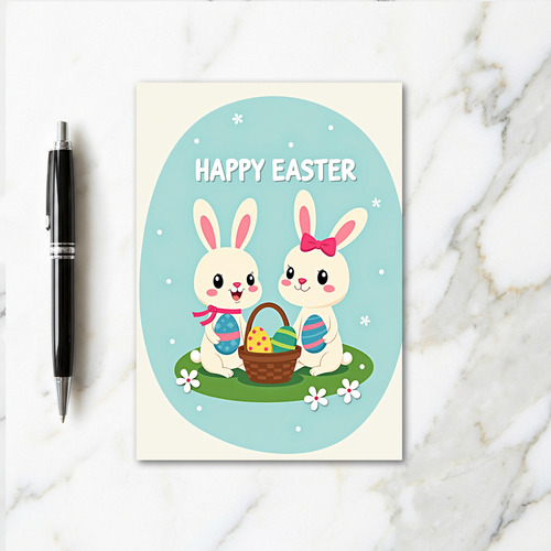 Oval Springtime Friends Card