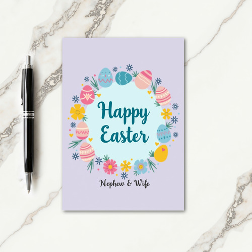 Oval Wreath Easter Card