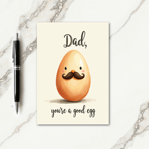 Ovate Good Egg Fathers Day Card