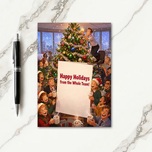 Oversized Jumbo Christmas Cards For Office Group Card
