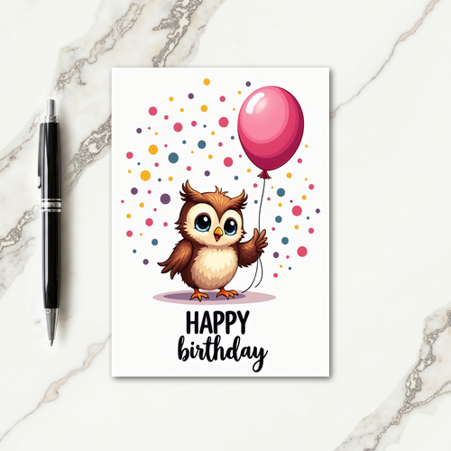 Owlets Joyful Birthday Card