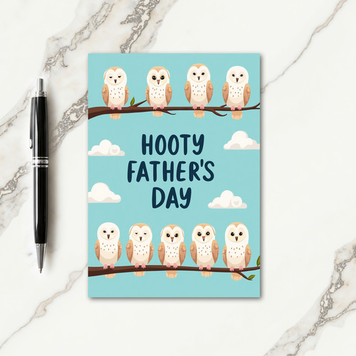 Owlish Fathers Day Art Card