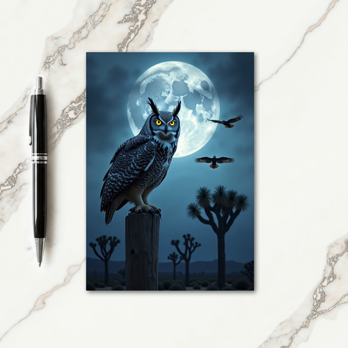 Owls Moonlit Vigil Card thumbnail