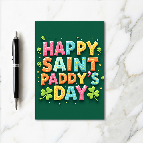 Paddys Day Fun Typography Card