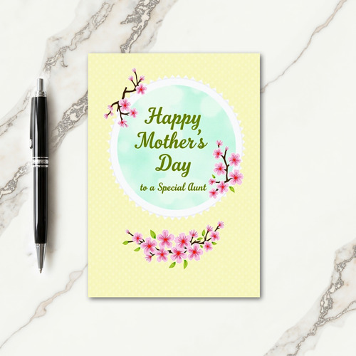 Painted Aunt Mothers Day Card