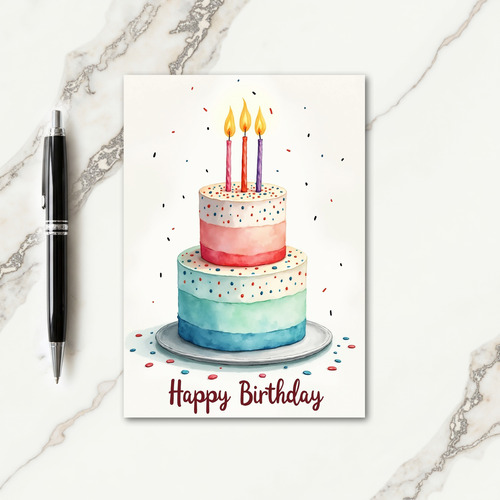 Painted Birthday Card