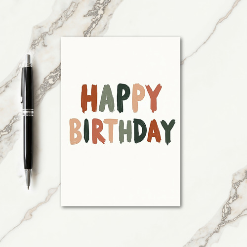 Painted Birthday Earthy Card