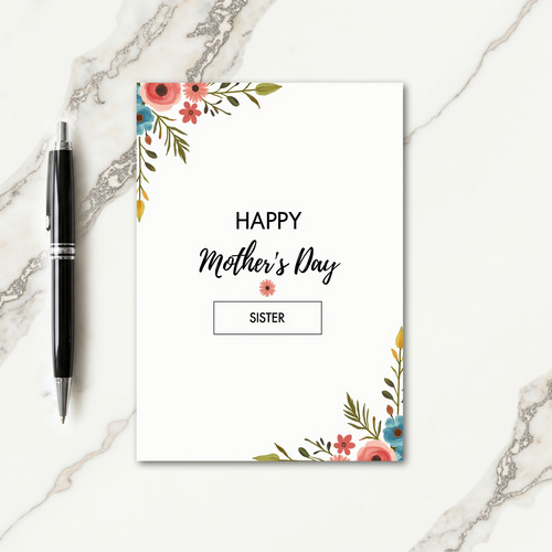 Painted Blooms Mothers Day Card