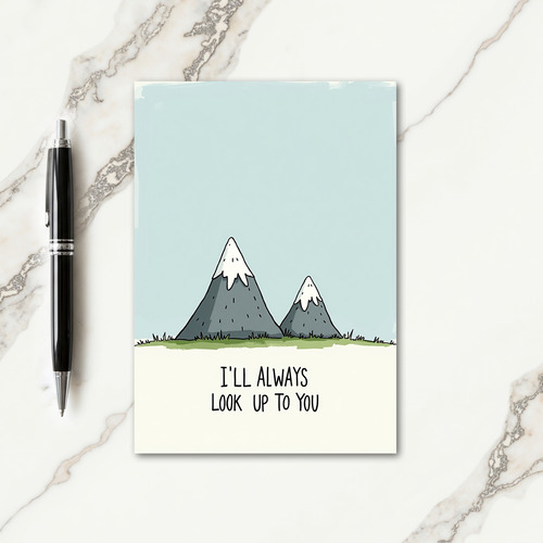 Painted Fathers Day Peaks Card