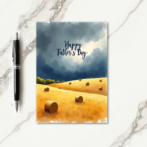 Painted Fathers Day Sky Card