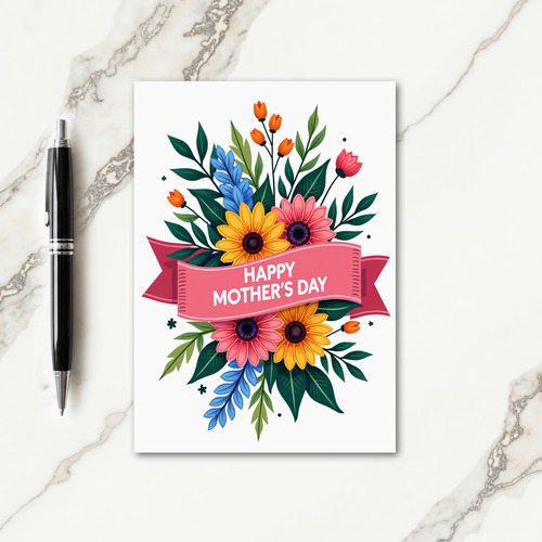 Painted Floral Mothers Day Card