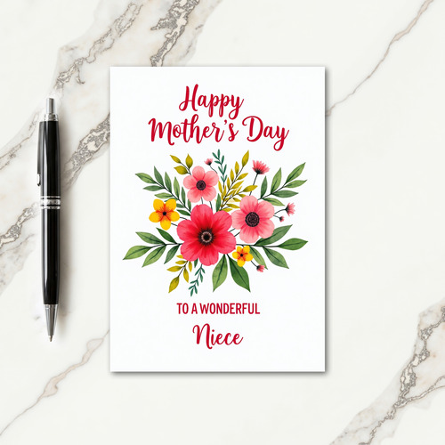 Painted Flower Mothers Card