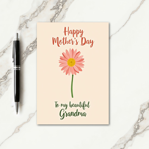 Painted Flower Mothers Day Card