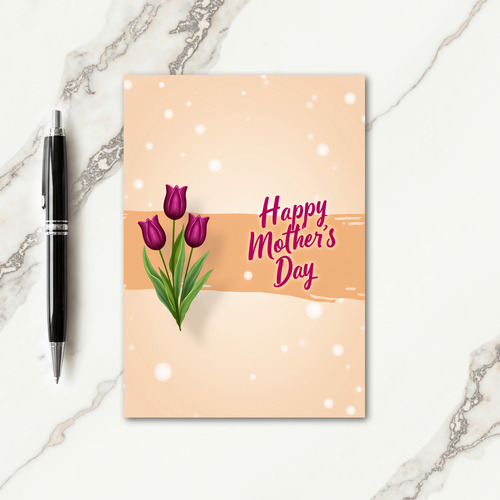 Painted Flowers Mothers Day Card