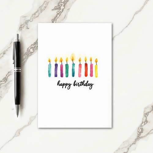 Painted Glow Birthday Card